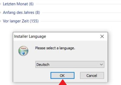 OSM Karte auf Windows installieren Sprache wählen
